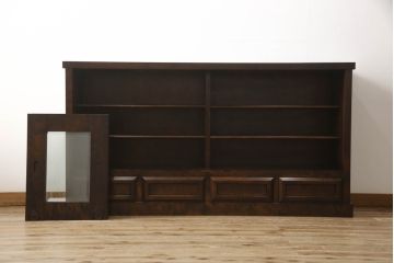 中古　美品　星野民藝(星野民芸)　どっしりとした佇まいと個性的な木目が魅力的なサイドボード(キャビネット、収納棚、戸棚)(R-057110)