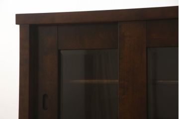 中古　美品　星野民藝(星野民芸)　どっしりとした佇まいと個性的な木目が魅力的なサイドボード(キャビネット、収納棚、戸棚)(R-057110)