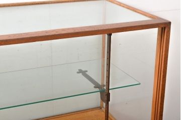 イギリスアンティーク　オーク材　気品あふれるディスプレイが叶うカウンターガラスケース(ショーケース、店舗什器、陳列棚)(R-057118)