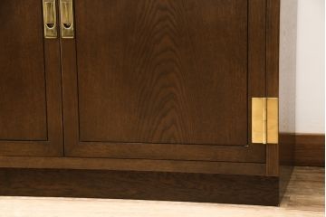 中古　美品　カリモク　domani(ドマーニ)　Morganton(モーガントン)　すっきりとモダンなデザインの収納棚(サイドボード、戸棚)(R-057127)