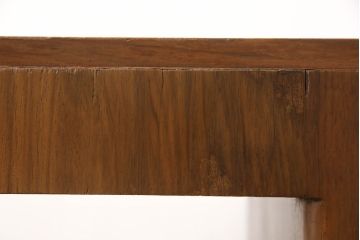 イギリスアンティーク　ウォールナット材　足先のデザインが目を引く、上品な佇まいの片袖机(ワークデスク、在宅用、在宅ワーク)(R-057133)