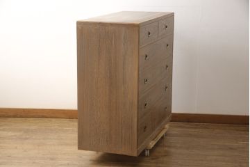 中古　美品　伝統工芸士　中村悟作　焼桐仕上げのモダンなデザインが魅力!和モダンな空間づくりに活躍する紀州箪笥(胴厚、総桐箪笥、総桐たんす、引き出し、サイドチェスト)(R-057134)