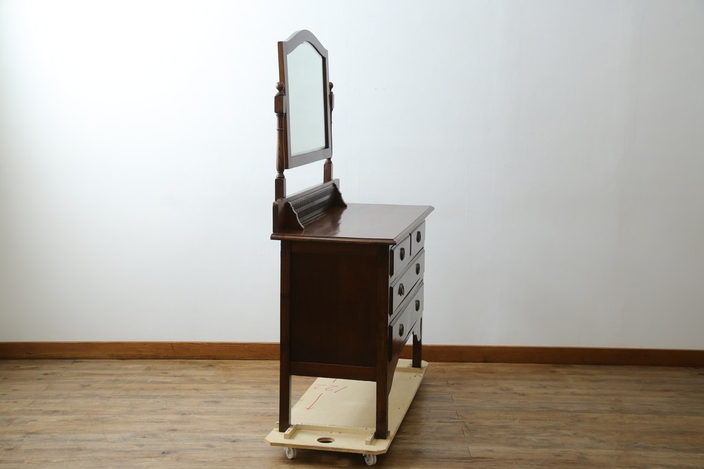 イギリスアンティーク　オーク材　ドレッシングチェスト　(R-057138)