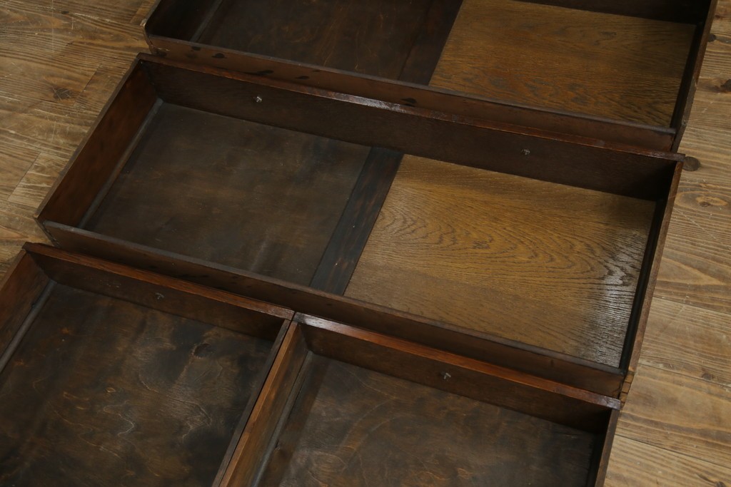 イギリスアンティーク　オーク材　ドレッシングチェスト　(R-057138)