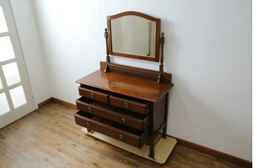 イギリスアンティーク　オーク材　ドレッシングチェスト　(R-057138)