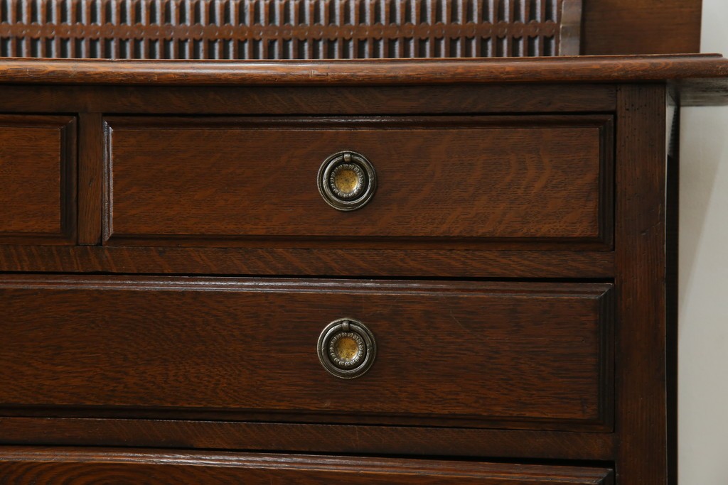 イギリスアンティーク　オーク材　ドレッシングチェスト　(R-057138)