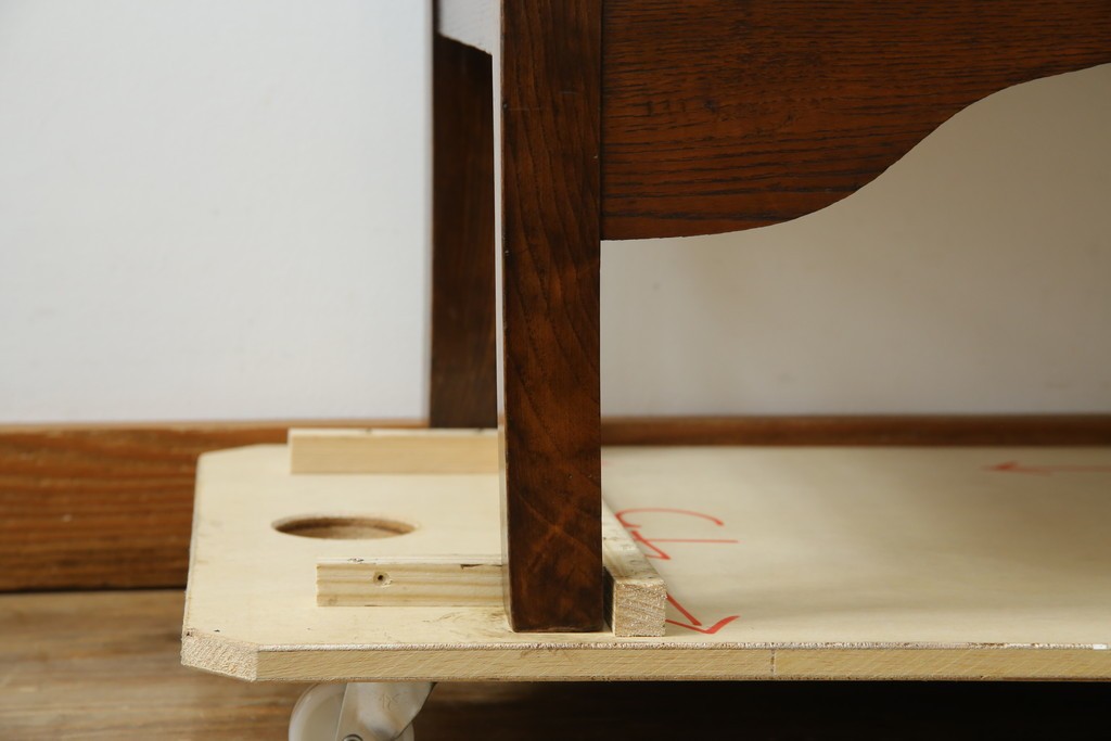 イギリスアンティーク　オーク材　ドレッシングチェスト　(R-057138)