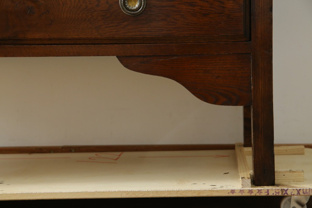 イギリスアンティーク　オーク材　ドレッシングチェスト　(R-057138)