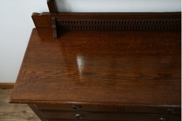 イギリスアンティーク　オーク材　ドレッシングチェスト　(R-057138)