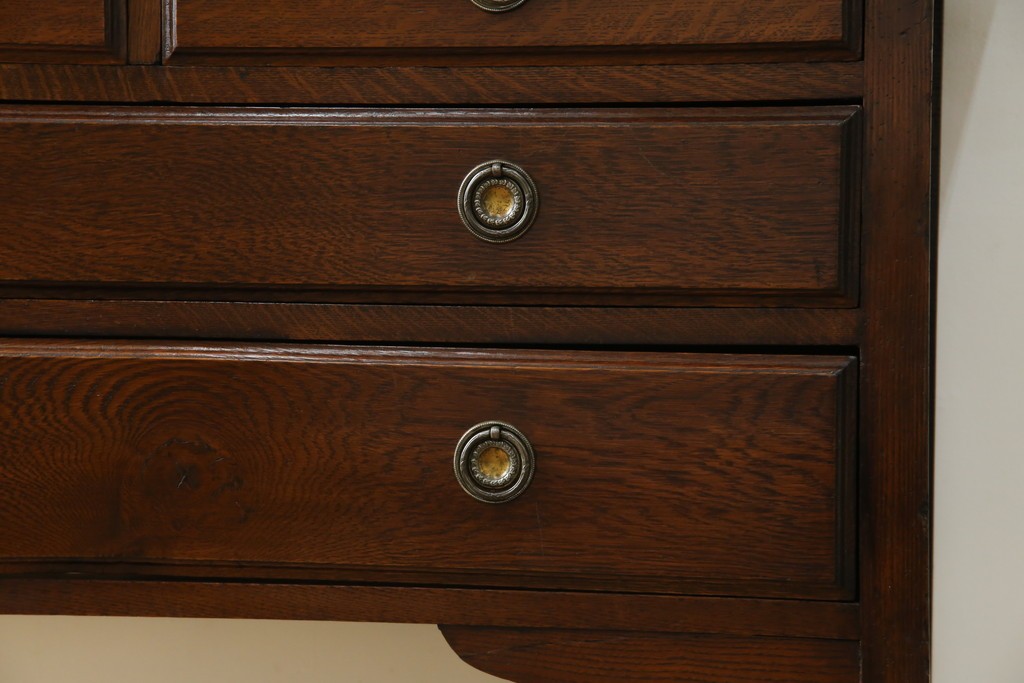 イギリスアンティーク　オーク材　ドレッシングチェスト　(R-057138)