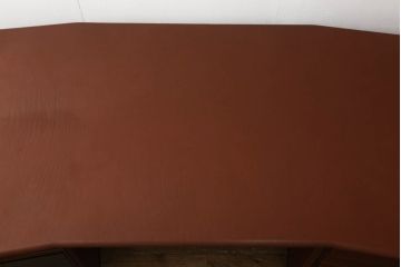 中古　美品　希少!イタリア高級家具　すべて本革張りの贅沢な作り!デスクとチェアのセット(レザー、机、椅子、イス)(R-057144)