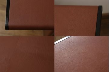 中古　美品　希少!イタリア高級家具　すべて本革張りの贅沢な作り!デスクとチェアのセット(レザー、机、椅子、イス)(R-057144)