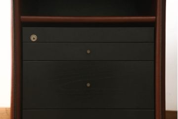 中古　美品　希少!イタリア高級家具　すべて本革張りの贅沢な作り!デスクとチェアのセット(レザー、机、椅子、イス)(R-057144)