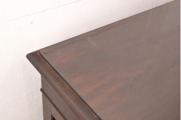 中古　美品　松本民芸家具　重厚でクラシックなデザインがステキなM型両袖机(両袖デスク、ワークデスク)(定価約72万円)(R-057146)