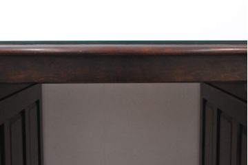 中古　美品　松本民芸家具　重厚でクラシックなデザインがステキなM型両袖机(両袖デスク、ワークデスク)(定価約72万円)(R-057146)