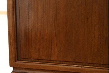 アジアンビンテージ　オリエンタル調の凝ったデザインが魅力の唐木製キャビネット　(R-057152)