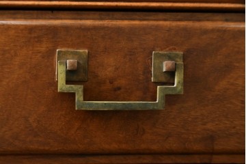 アジアンビンテージ　オリエンタル調の凝ったデザインが魅力の唐木製キャビネット　(R-057152)