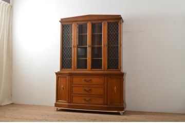中古　DREXEL HERITAGE(ドレクセルヘリテイジ)　Triune(トライユン)　凛とした佇まいの食器棚(定価約90万円)(カップボード、キャビネット、収納棚、飾り棚)(R-057185)