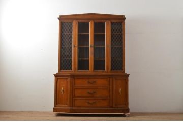 中古　DREXEL HERITAGE(ドレクセルヘリテイジ)　Triune(トライユン)　凛とした佇まいの食器棚(定価約90万円)(カップボード、キャビネット、収納棚、飾り棚)(R-057185)