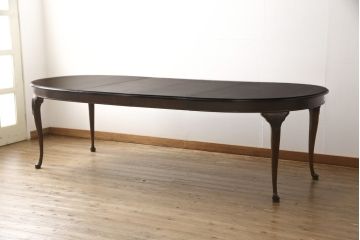 中古　DREXEL HERITAGE(ドレクセルヘリテイジ)　マホガニー材　品のある佇まいが美しいダイニングテーブル(エクステンションテーブル)(R-057186)