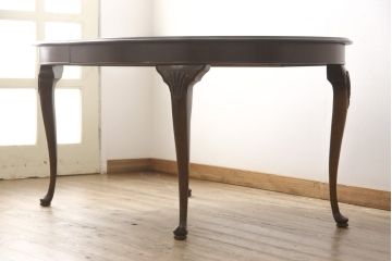 中古　DREXEL HERITAGE(ドレクセルヘリテイジ)　マホガニー材　品のある佇まいが美しいダイニングテーブル(エクステンションテーブル)(R-057186)