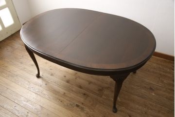 中古　DREXEL HERITAGE(ドレクセルヘリテイジ)　マホガニー材　品のある佇まいが美しいダイニングテーブル(エクステンションテーブル)(R-057186)