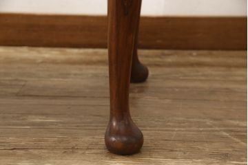 イギリスヴィンテージ　バーチ材　バーズアイの天板がおしゃれな高級ニーホルデスク(両袖机、コンソールテーブル、ビンテージ、在宅用、在宅ワーク)(R-057190)