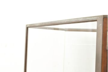 フランスアンティーク　COURTNEY　POPE　真鍮　六角形のフォルムがお洒落なガラスケース(ショーケース、店舗什器、陳列棚)(R-057198)