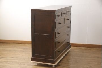 中古　北海道民芸家具　上品な佇まいが魅力的なチェスト(整理タンス、収納タンス、衣装タンス、引き出し)(R-057203)
