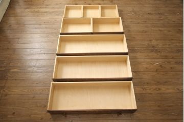 中古　北海道民芸家具　上品な佇まいが魅力的なチェスト(整理タンス、収納タンス、衣装タンス、引き出し)(R-057203)