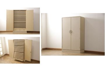 中古　美品　収納力抜群!上品な佇まいが魅力的な加茂桐箪笥(桐たんす、衣装箪笥、着物箪笥、和タンス)(R-057209)