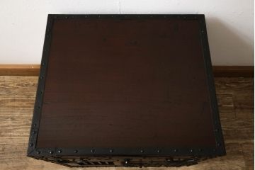 和製アンティーク　歴史を感じさせる佇まいが目を引く総桐船箪笥(帳箱、和箪笥、時代箪笥、桐たんす、小物収納)(R-057211)