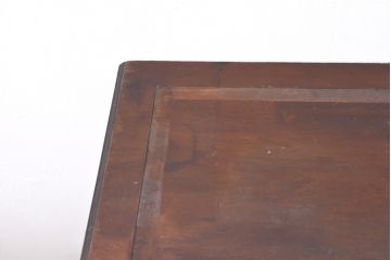 イギリスアンティーク　レザートップ　マホガニー材　意匠を凝らした気品漂うニーホールデスク(両袖机、テーブル、ワークデスク、在宅ワーク、在宅用、作業デスク)(R-057245)