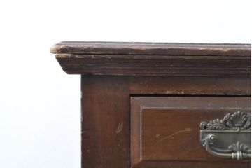 イギリスアンティーク　レザートップ　マホガニー材　意匠を凝らした気品漂うニーホールデスク(両袖机、テーブル、ワークデスク、在宅ワーク、在宅用、作業デスク)(R-057245)