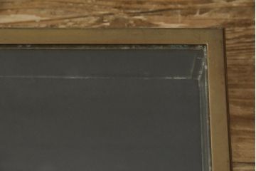 フランスアンティーク　直線的なフォルムがスタイリッシュなガラス卓上ショーケース(ガラスケース、店舗什器)(R-057256)