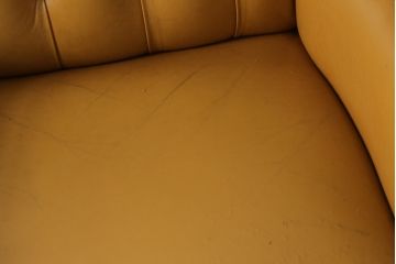 中古　SILIK(シリック)　本革と細やかな彫刻が高級感あふれるデスクチェア(定価約90万円)(アームチェア)(R-057259)
