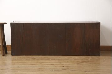 和製アンティーク　前面ケヤキ(欅)材　和モダンなデザインで馴染みやすい仙台箪笥ローボード(テレビ台、ローチェスト、和タンス、収納箪笥、引き出し)(R-057287)