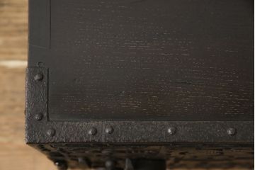 アンティーク家具　古民具・骨董　総ケヤキ(欅)材　江戸　重厚な佇まいが魅力の佐渡船箪笥(舟箪笥、掛硯型、懸硯型、小引き出し、小物収納)(R-057290)
