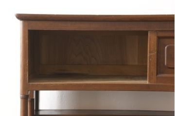 和製アンティーク　三方ケヤキ材　上手物!木の温もりを感じられる茶箪笥(欅材、飾り棚、戸棚、収納棚)(R-057293)