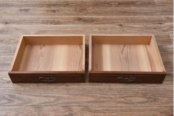 和製アンティーク　三方ケヤキ材　上手物!木の温もりを感じられる茶箪笥　(R-057293)