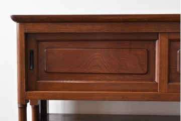 和製アンティーク　三方ケヤキ材　上手物!木の温もりを感じられる茶箪笥　(R-057293)