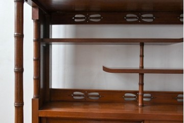 和製アンティーク　三方ケヤキ材　上手物!木の温もりを感じられる茶箪笥　(R-057293)