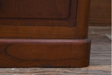和製アンティーク　三方ケヤキ材　上手物!木の温もりを感じられる茶箪笥　(R-057293)