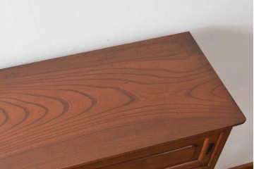 和製アンティーク　三方ケヤキ材　上手物!木の温もりを感じられる茶箪笥　(R-057293)