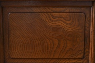 和製アンティーク　三方ケヤキ材　上手物!木の温もりを感じられる茶箪笥　(R-057293)