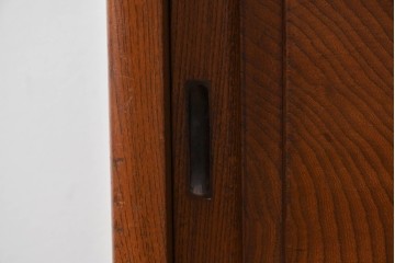 和製アンティーク　三方ケヤキ材　上手物!木の温もりを感じられる茶箪笥　(R-057293)