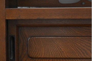 和製アンティーク　三方ケヤキ材　上手物!木の温もりを感じられる茶箪笥　(R-057293)