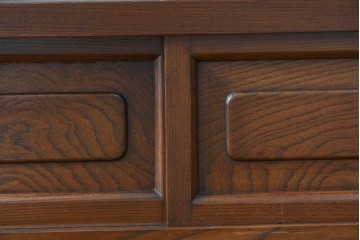 和製アンティーク　三方ケヤキ材　上手物!木の温もりを感じられる茶箪笥　(R-057293)