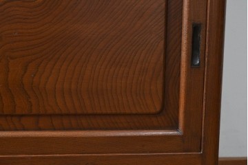 和製アンティーク　三方ケヤキ材　上手物!木の温もりを感じられる茶箪笥　(R-057293)