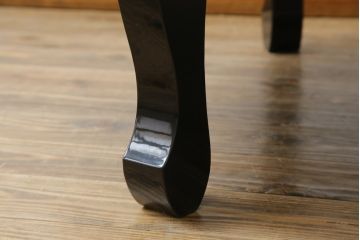 中古　民芸家具　オーバル型　豪華絢爛な螺鈿細工の座卓(定価約67万円)(ローテーブル、センターテーブル)(R-057300)